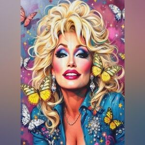 Dolly Parton DIY 5D Full Round Drill Diamond Painting